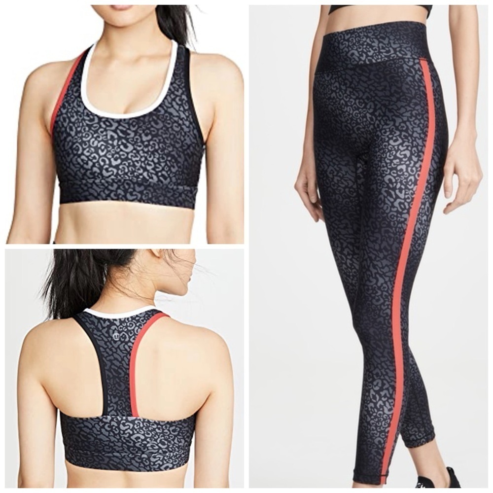ALL ACCESS- SET Audio Leggings and Front Row Bra In Snow Leopard Multi